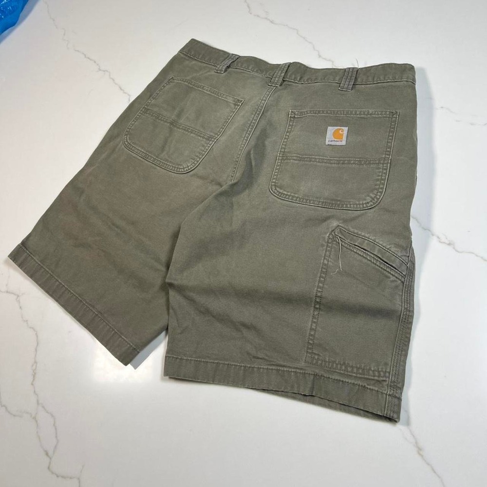 Vintage‎ baggy green Carhartt distressed wide leg essential shorts